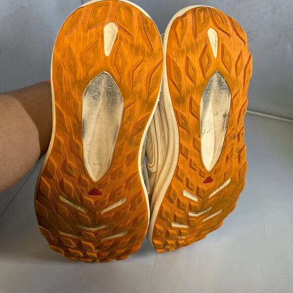 Salomon Glide Max TR Trail Running Shoes w10 Beige Orange - Picture 5 of 7